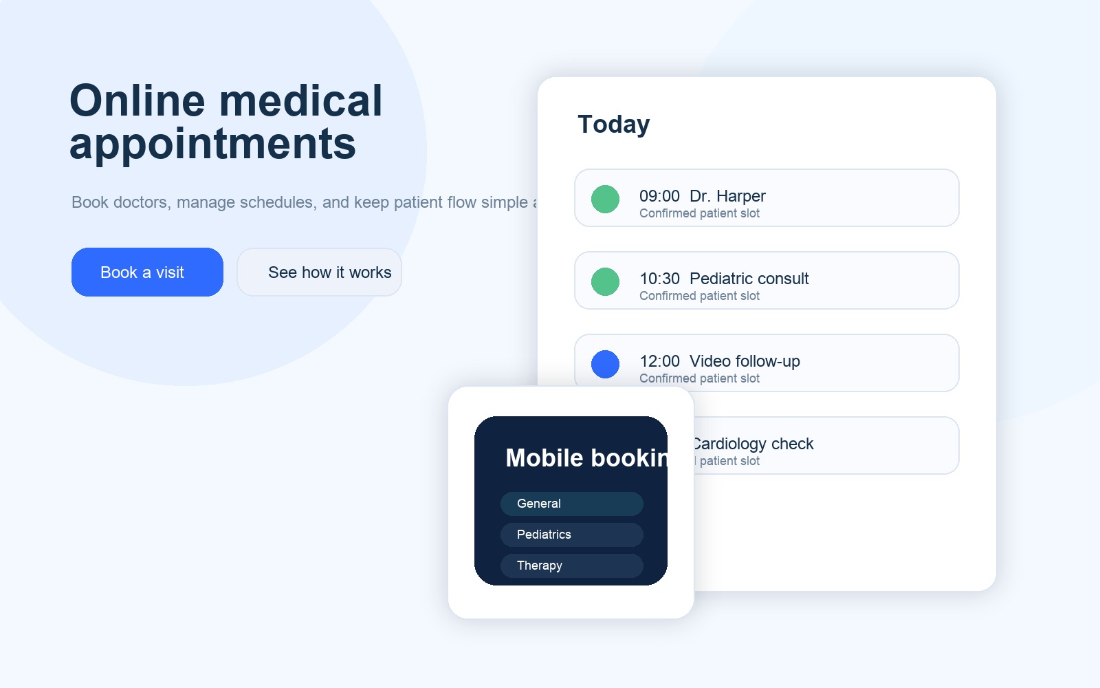 Онлайн‑запись к врачу без нагрузки на регистратуру